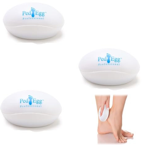 3 PCS Foot Grinder, Egg Shape Foot Scrubber, Perfect for Foot Spa, Egg Shaped Foot Scrubber Home Salon, Ideal for Home Spa and Salon, Ideal for Foot Spa and Home Salon, White