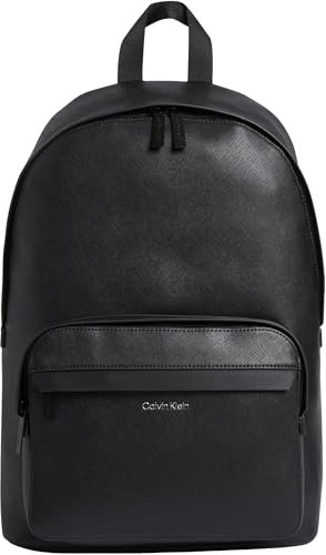 Calvin Klein Herren Rucksack Must Round mit Logo, Schwarz (Black), Einheitsgröße