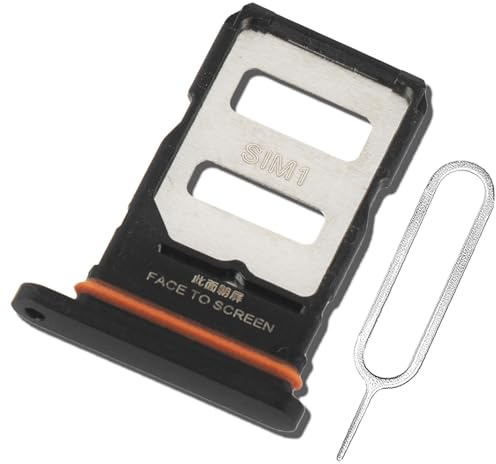 ExtKry Bandeja SIM para Xiaomi Redmi Note 14 Pro+ Plus 5G,Negro | Calidad original bandeja de tarjeta SIM bandeja para SIM bandeja ranura SIM bandeja tarjeta SIM con aguja eyectora.