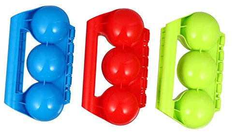 Gogogmee 3 Stück Schneeball Former Kinder Winter Schneeballklammer Aus Kunststoff Sichere Outdoor Spielzeug Clips in Bunten Farben Für Schneespiele