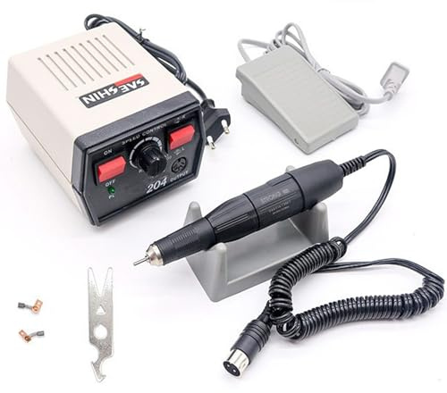Windplusya Polisseuse micromoteur 35 K tr/min avec poignée micro moteur, micromoteur pour bijoux, céramique, silicone, verre, sculpture sur bois (204, 102 L)