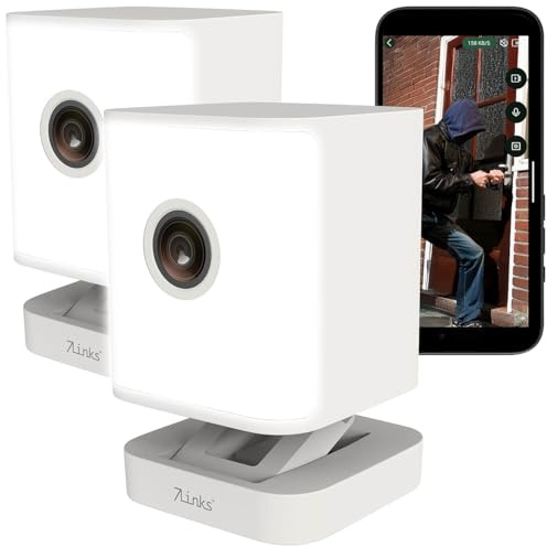 7links WLAN Kamera außen: 2er-Set wetterfeste Dualband-IP-Außen- und Innen-Kameras, 4 MP, IP65 (Außenkamera WLAN, Überwachungskamera innen, PC)