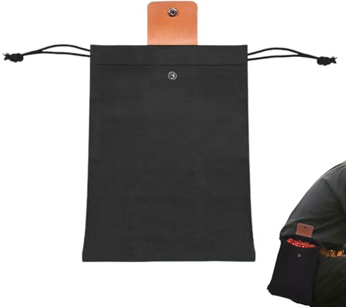 Knowlife Harvest Bag,Orange Picker Pouch - Drawstring Collecting Bag with Buckle for Mushroom Foraging Bushcraft Gardening Harvesting Rockhounding Berry Fruit Picking