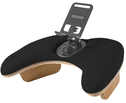 MagiDeal Arm Rest for Nails Tech Armrest with Rotating Phone Holder,Sturdy,Professional,Comfortable,Hand Rest Pillow for Beginner Home, Black