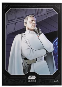 Gamegenic, Star Wars: Unlimited Premium Art Sleeves – Director Krennic | 60 Art Hüllen + 2 klare Hüllen pro Packung, Hüllengröße: 66 x 92 mm, Kartengröße bis zu 64 x 90 mm, Sleeve Code: Gray