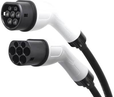 Energenie EV-Ladekabel 11 kW 16 A 3-phasig, 4 m | Mennekes Typ 2 Stecker auf Kupplung | IP67 Spritzwassergeschützt