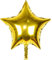 TRIXES Packung mit 5 sternförmigen Goldenen Metallic Helium Luftballons 45 cm große Stern Ballons für Geburtstage Partys Feiern Hochzeiten etc