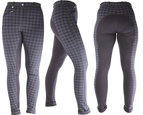 HyPERFORMANCE Harby Ladies Breeches - Black Check - 32 - Horse