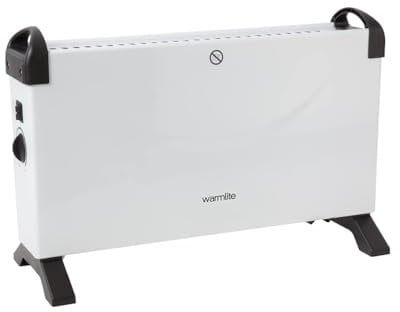 Warmlite WL41007 Convection heater with an Adjustable Thermostat and Overheat Protection, 2000W, White