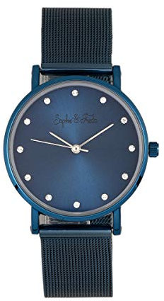 Sophie and Freda Savannah Women's Quartz Blue Metal Alloy Bracelet Watch SAFSF4204