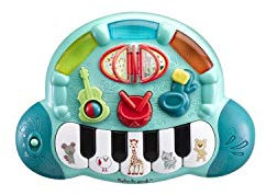 Sophie la Girafe - Le Piano'Folies - Jouet d'Eveil - Un Piano Musical et Lumineux - Développe les sens de bébé - 2 coloris - Incontournable