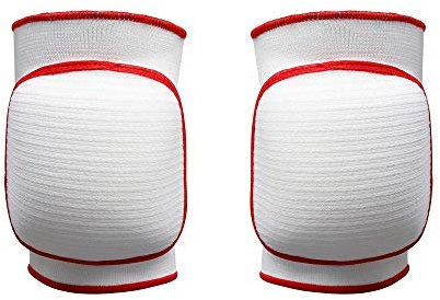 Playwell Deluxe Judo/Jiu Jitsu Gruesas Acolchado Blanco Rodilleras - Blanco, Medium