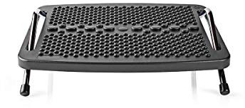 NEDIS - Fußstütze - Ergonomisch - Um den Komfort bei der Arbeit zu verbessern - Für eine bessere Körperhaltung - Metall - Schwarz