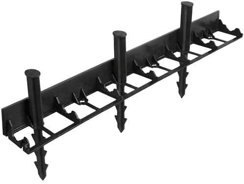 sarcia.eu geoBORDER Rasenkante Beeteinfassung Beetumrandung Raseneinfassung Pflastersteine Mähkante, Pflasterkante, Nagel (4 Meter, 5.5 cm)