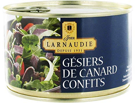 Jean Larnaudie Gésiers de Canard Cuits dans la Graisse de Canard - Gekochte Entenmägen in Entenfett 410g Dose