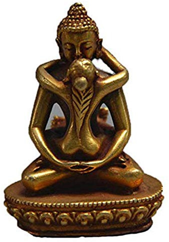 Zhenwo Tibet Buddhismus Bronzefigur Samantabhadra Yabyum Tathagata,A