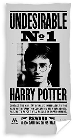Carbotex - Harry Potter UNDESIDERABLE Wanted Number 1 Original Official Beach Serviette