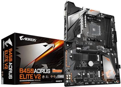 Gigabyte B450 AORUS Elite V2 (AMD Ryzen AM4/ATX/M.2 Thermal Guard/Hmdi/DVI/USB 3.1/DDR4/Motherboard)