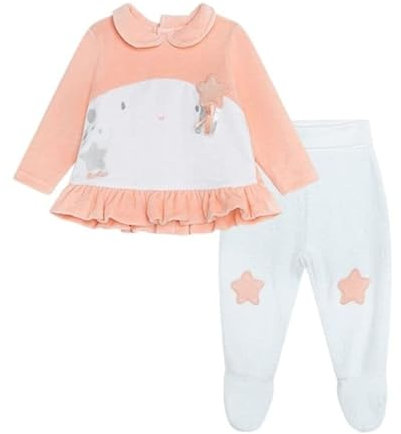 Tuc Tuc Conjunto TUNDOSADO Largo con PIES NIÑA Rosa Luna Llena FW21, 12-18M Bebé-Niñas