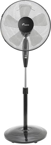 1ABOVE Heavy Duty 5 Blade Pedestal Stand Fan, 140cm Adjustable Height, 3 Speed Setting, Heavy Round Base, Oscillating, Tilting head [Energy Class A+++]