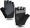 VELMIA Fahrrad Handschuhe Sommer I Mit Ausziehhilfe, Grip Print und Reflektor Sicherheit I fahrradhandschuhe Damen & fahrradhandschuhe Herren, fahrradzubehör MTB (XL, Schwarz Grau)