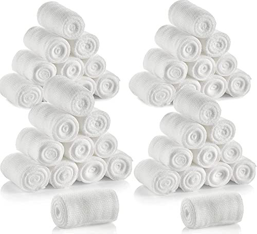 Mullbindenrollen – Packung mit 48 Stück, 2 Zoll x 4,1 Yards pro Rolle mit medizinischer Mullbinde und Stretchbandage zum Verbinden aller Arten von Wunden und Erste-Hilfe-Set von MEDca