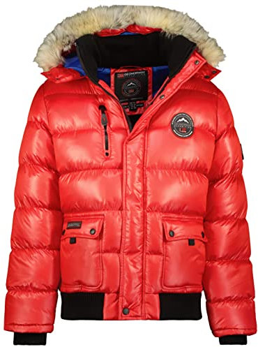 Geographical Norway Herren Winterjacke Bugs Red -XXL - mit UD Beanie