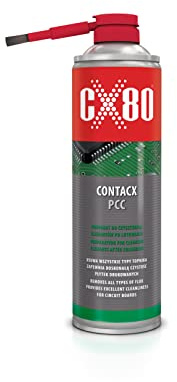 CX80 | CONTACX PCC – Leiterplattenreiniger mit Pinselapplikator, entfernt Flussmittelrückstände, rückstandsfrei, schnell trocknend, schützt Isolationsfestigkeit | 500 ml