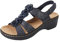 Susenstone Sandales Femmes Orthopedique Confortables Chaussures Plateforme Nu-pieds Été Sandales Femmes Sandales Plates Toe T-Sangle Comfy Semi Trailer Sandales Chaussures de Plage Bleu 37 EU