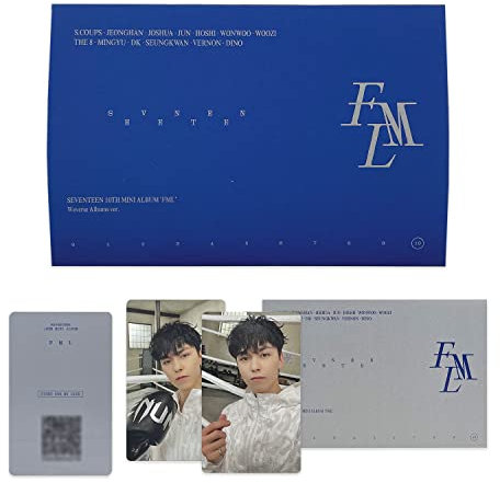 SEVENTEEN - 10th Mini Album [FML] (WEVERSE ALBUMS Ver.) Card Holder + QR Card + Selfie Photocard + User Guide + 2 Pin Button Badges + 4 Extra Photocards