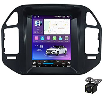 2 Din 9.7 Zoll Stereo, Touchscreen Autoradio, Bluetooth MP5-Player Für Mitsubishi Pajero 3 V73 V70 2004~2011 Unterstützung Carplay/Auto/Lenkradsteuerung/FM-Radio, Mit Rückfahrkamera,B,TS4 4+64G