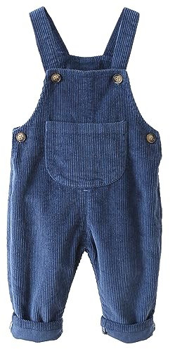 Salopette neonato ragazzo senza maniche colore pantaloni bretella allentata tuta con cinturino salopette bavaglino pantaloni tutina blu 12-18 mesi