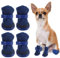 ACTOYS Hundeschuhe, 4 Stück Hundeschuhe Pfotenschutz, Hunde Schuhe Outdoor Indoor mit Rutschfester Sohle, Plüsch Hundestiefel, Hundeschuhe Winter für Kleine und Mittlere Hunde