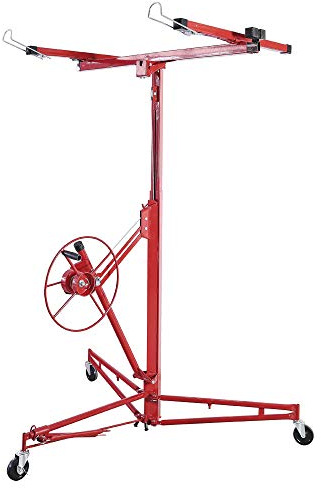 Ansobea Plattenheber für Trockenbau und Rigips, Plattenheber Trockenbau klappbar, Arbeitshöhenverstellung von 140 bis 350 cm, 68 kg Traglast, max.290 cm Lastarmbreite, Plattenlift, Rigipsplatten heber