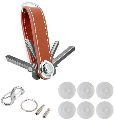 BZKSER Porte Clef - 1 pcs Porte-clés Intelligent de Poche en Cuir,Homme,etuis Porte-clés,détachable,boîte-Cadeau stylée (Peut accueillir 10 à 12 clés Multiples)