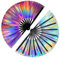 dmjuncong 1Pcs Large Folding Hand Rave Fan,Clack Handheld Fan,Holographic Purple Laser Hand Fan,for Line Dancing,Festivals,Rainbow Outfits,Disco Party,Home Decoration and Cooling in Various Occasions.