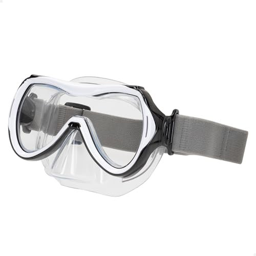 COLORBABY Aqua Sport Taucherbrille für Kinder, Grau, verstellbares Gummiband, latexfrei, hypoallergen, auslaufsicher, Schnorchelmaske, breiter Blickwinkel, empfohlen ab 7 Jahren (54240)