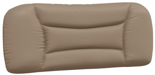 vidaXL Kopfteil Kissen Hvar, Kopfteilkissen mit Reißverschluss, Rückenkissen mit hervorragender Rückenlehne, Kopfkissen Lesekissen, Cappuccino-Braun 100cm Kunstleder