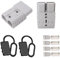 HISports Anderson-Stecker, 175 A, 600 V, Schnelltrenn-Batterieanschluss mit Hartgummikappe, modularer Stromanschluss, Anderson-Stecker-Set