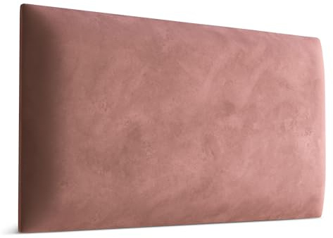 Muralo - Samt Wandkissen Stoff Polster-Paneel für Schlafzimmer Wohnzimmer Bett Wandpolster Bettkopfteil Lendekissen Modern Luxus Gepolstert Magic Velvet (Altrosa, 70 cm x 30 cm)