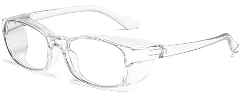 FGAQLUK Anti-Pollen-Allergie-Brille, Anti-Blaulicht, Anti-Beschlag Und Anti-UV, Dreidimensionale Schutzbrille, Geeignet for Erwachsene Mit Empfindlichen Augen(Color:Weiß)