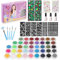 BEVISTY Glitter Tattoo Set Mädchen Weihnachtsgeschenk, 42 Farben Temporäres Tattoo Glitzer für Kinder - 215 Strasssteine 204 Schablonen 3 Kleber 5 Pinsel Wasserfeste Tattoos für Partys