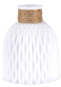 Dekorative Vase for Wohnzimmer, Couchtisch, Bücherregal und Büro | Werten Sie Ihren Raum mit frischen oder getrockneten Blumen auf(Q)