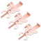 PATIKIL Portable Security Door Lock, 3 Pack Adjustable Butterfly Hotel Door Lock Devices with Storage Bag for Enhanced Safety for Traveling Hotel Home Apartment, Rose Gold