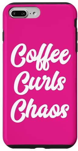 Hülle für iPhone 7 Plus/8 Plus Coffee Curls Chaos Lustiges Drama mit lockigem Haar und großem Lockenschopf