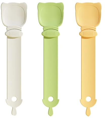 ZEACCT 3 Cucharas para Golosinas para Gatos, Cuchara para Apretar en Tiras para Gatos, Comederos en Tiras para Gatos, Cuchara de Alimentación para Golosinas para Gatos, para Comida Húmeda