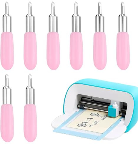 8 Stück Schneidklingen für Cricut Joy Schneideplotter Klingen, Präzise Messer Ersatzklingen Kompatibel mit Schneidemaschine Cricut Joy mit 30 Grad feiner Spitze, Ideal für Papier Vinyl Stoffe Folie