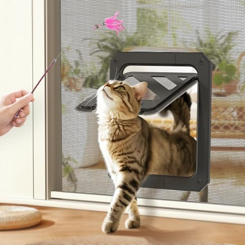 LIBBEPET Cat Screen Door, Black