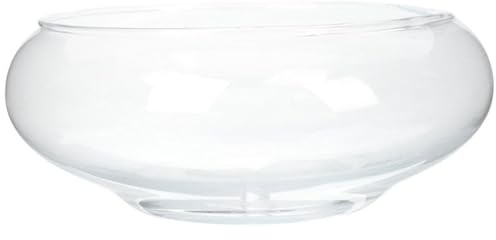 Pot de fleur de lotus, bol à poissons, pot de lotus rond de 15,2 cm, bol de fleur de lotus transparent, bol décoratif en verre pour fleurs, plantes succulentes, plantes hydroponiques, poissons