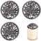 GLOBLELAND 3 Stück 3 Zoll Blumen Kerzendeckel Metalllegierung Blumendeckel Glasschirmhülsen Zum Gleichmäßigen Abbrennen Für Frauen Kerzenzubehör Glaskerzendeckel Verhindert Berührung Hilft Beim